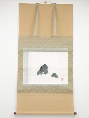 須磨対水筆　二見ヶ浦図　肉筆紙本掛軸